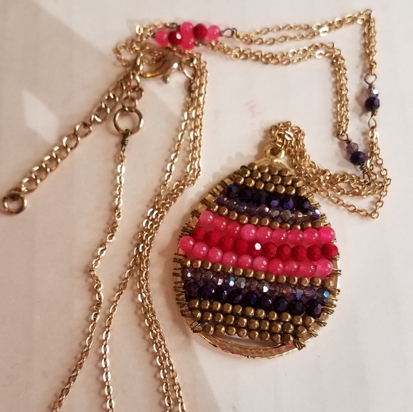 Bead weaving necklace j274 - Picture 6 of 6